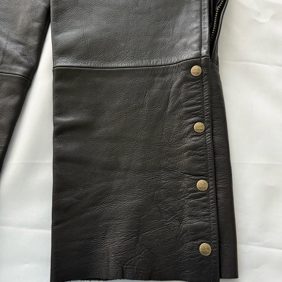 Men’s XL Easy Rider Black Leather Chaps - Picture 2 of 8